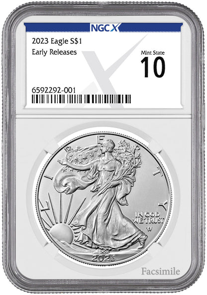 2023 American Silver Eagle Early Releases NGCX MS10