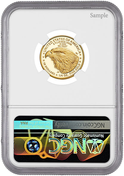 2024 1/4 oz American Gold Eagle First Day of Issue NGC MS70 Ron Harrigal