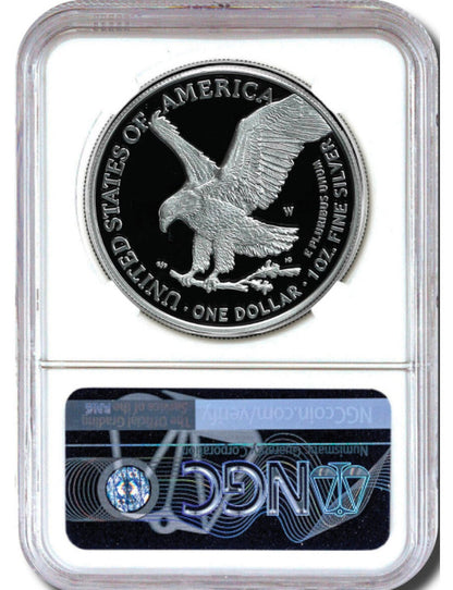 2023 Silver Eagle  Advanced Release NGC PF70 Gaudioso Signed