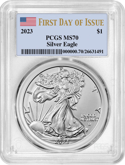 2023 American Silver Eagle First Day of Issue PCGS MS70