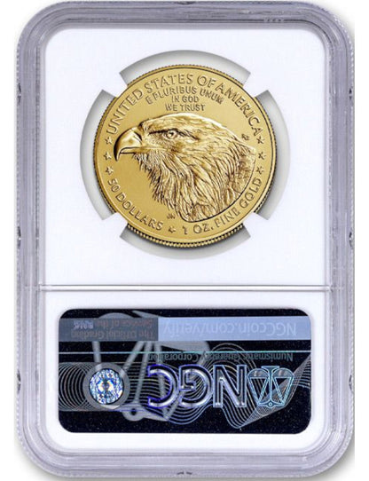 2023 W Burnished Gold Eagle Early Releases NGC MS70 Harrigal Signed
