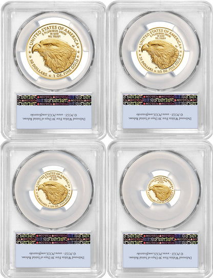 2023-W Gold Eagle 4-Coin Set FS PCGS PR70 Deep Cameo