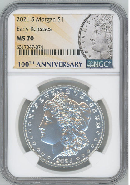 2021-S Morgan Dollar Early Releases NGC MS70