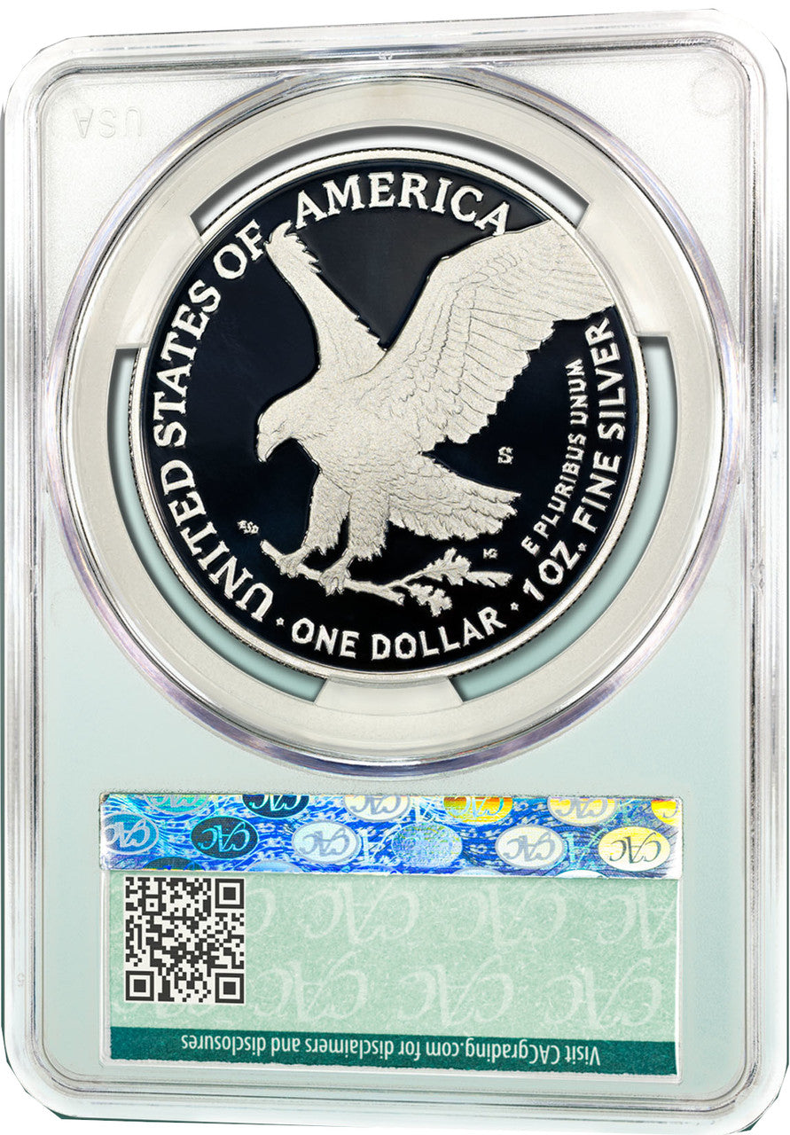 2023-S Silver Eagle Advanced Delivery CAC PR70DCAM