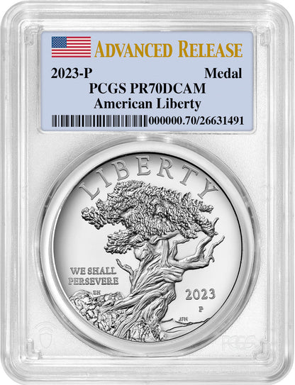 2023-P American Liberty Series Silver Medal Advanced Releases PCGS PR70