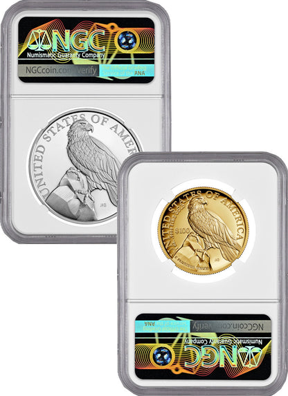 2023 American Liberty Series High Relief Two Coin Set NGC PF70 Harrigal Signed