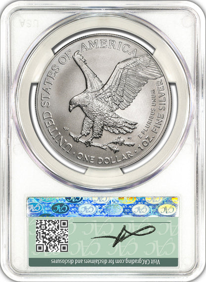 2025 American Silver Eagle First Day Delivery CAC MS70 Founders Label