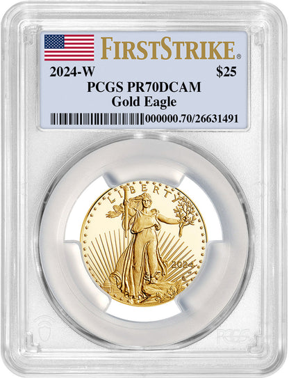 2024 W 1/2 oz Gold Eagle First Strike PCGS PF70