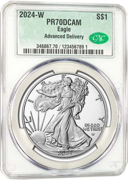 2024-W Silver Eagle Advanced Delivery CAC PR70DCAM