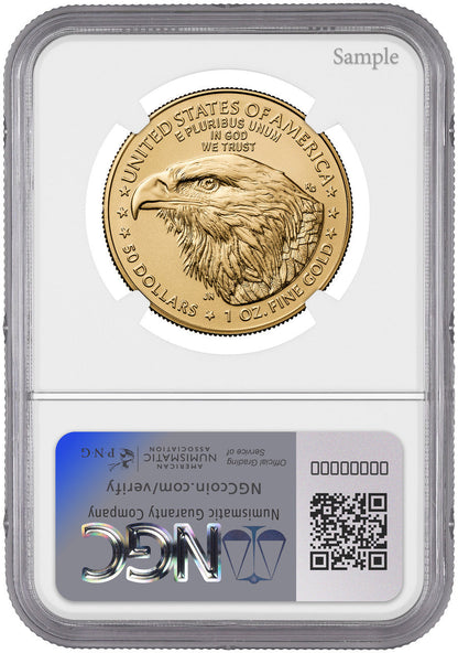 2025 1 oz American Gold Eagle First Day of Issue NGC MS70 Trump Label