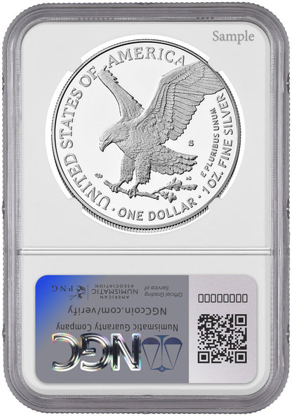 2025-S Silver Eagle Advanced Releases NGC PF70UCAM Harrigal Signed