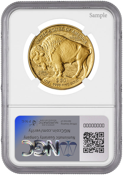 2025-W $50 Proof Gold Buffalo FDI NGC PF70 Harrigal Signed