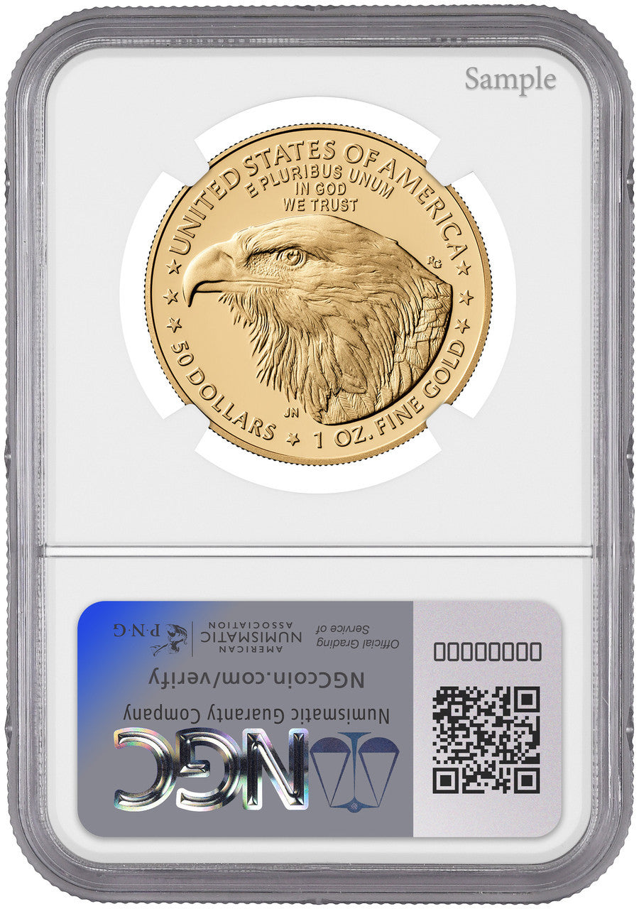 2025-W $50 Gold Eagle FDI NGC PF70 UCAM Harrigal Signed