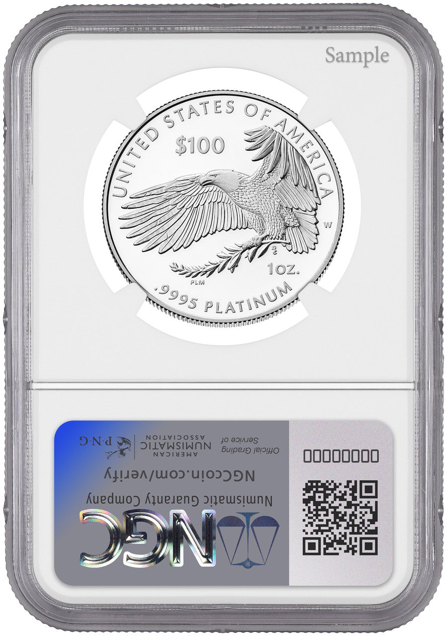 2025-W $100 Platinum Eagle Right To Petition FDI NGC PF70