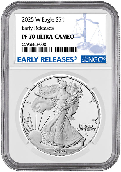 2025-W Silver Eagle Early Releases NGC PF70 Ultra Cameo