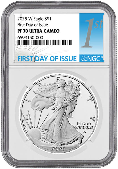 2025-W Silver Eagle First Day of Issue NGC PF70 Ultra Cameo
