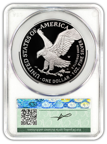 2025-W Silver Eagle Laser Engraved Privy FDD CAC PF70 Founders
