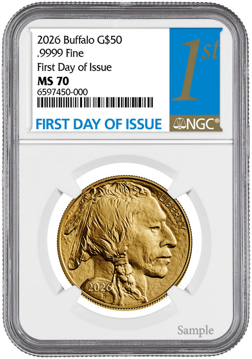 2026 1 oz Gold Buffalo First Day of Issue NGC MS70