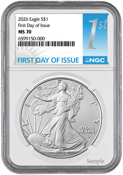 2026 American Silver Eagle First Day of Issue NGC MS70