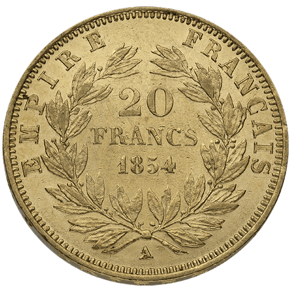 20 Franc French Napoleon III Gold Coin
