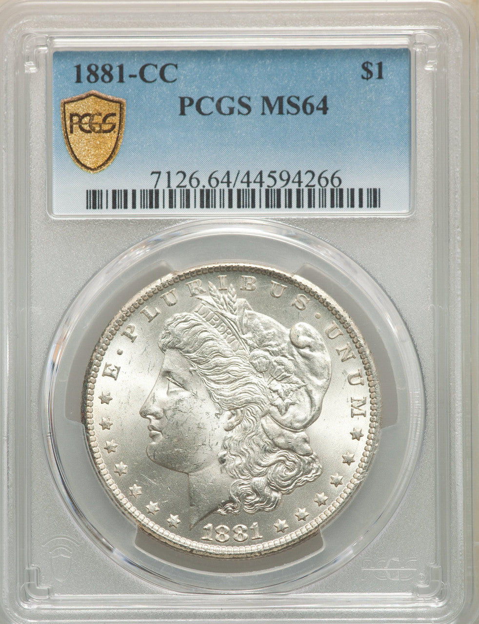 1881-CC S$1 Morgan Dollar PCGS MS64