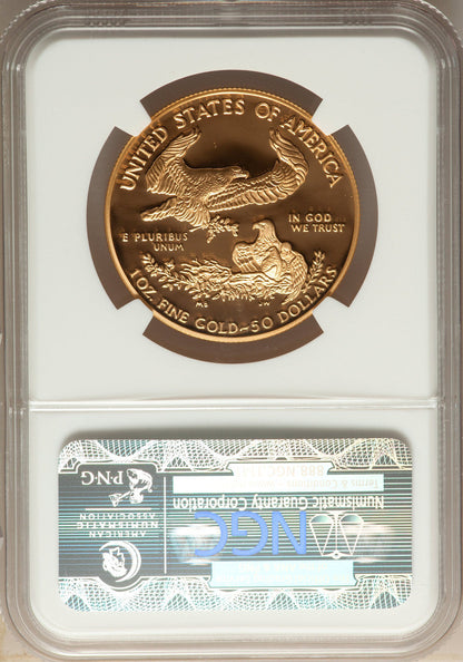 1997-W $50 One-Ounce Gold Eagle NGC MS70