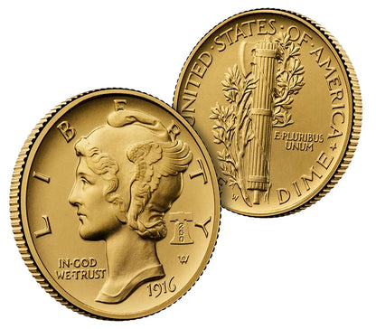 2026-W 1916 Mercury Gold Coin FDD CAC SP70 Founders