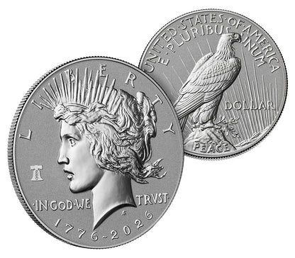 2026-P Morgan and Peace Dollar Reverse Proof 2-Coin Set NGC PF70 FDOI Hancock Label