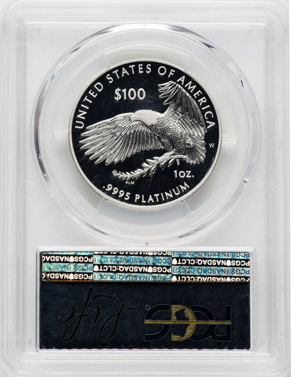2018-W $100 One Ounce Platinum Eagle Life 1 of 500 PCGS PR70