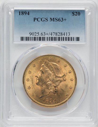 1894 $20 Liberty Double Eagle PCGS MS63+