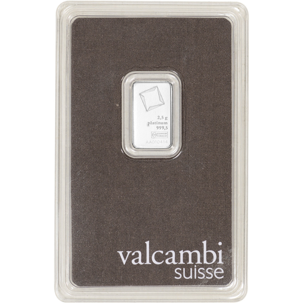 2.5 GRAM PLATINUM BAR VALCAMBI