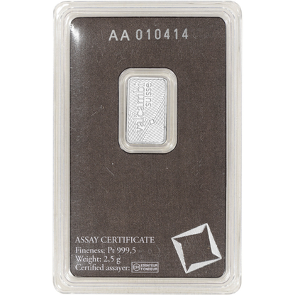 2.5 GRAM PLATINUM BAR VALCAMBI