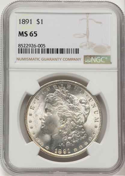 1891 Morgan Dollar NGC MS65