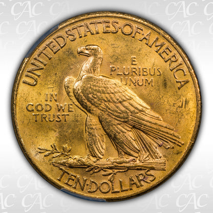 1926 $10 Indian Eagle CAC MS62