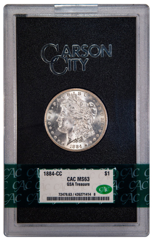 1884-CC $1 GSA Treasure Hoard Morgan Dollar CAC MS63