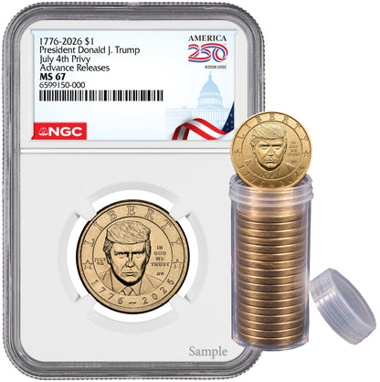 2026 President Donald J. Trump Semiquincentennial July 4th Privy AR NGC MS67 Congress