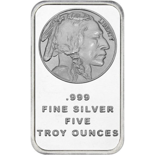 5 oz SilverTowne Buffalo Silver Bar