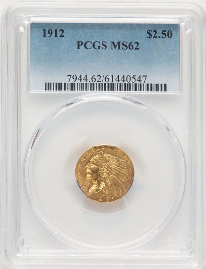 1912 $2.50 Indian Quarter Eagle PCGS MS62 (506392106)