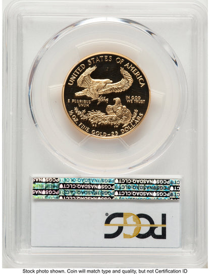 1995-W Proof Gold Eagle 1/2 oz Blue Gradient PCGS PR70