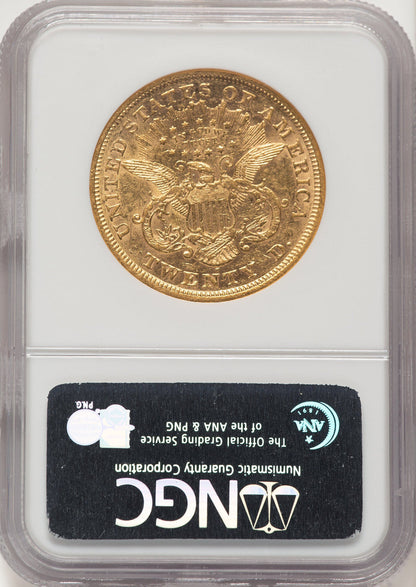 1869-S $20 Liberty Double Eagle NGC AU50