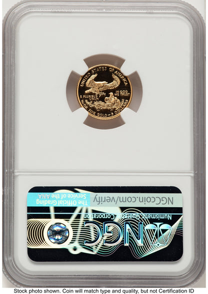 2001-W Proof Gold Eagle 1/10 oz John NGC PF70 Mercanti