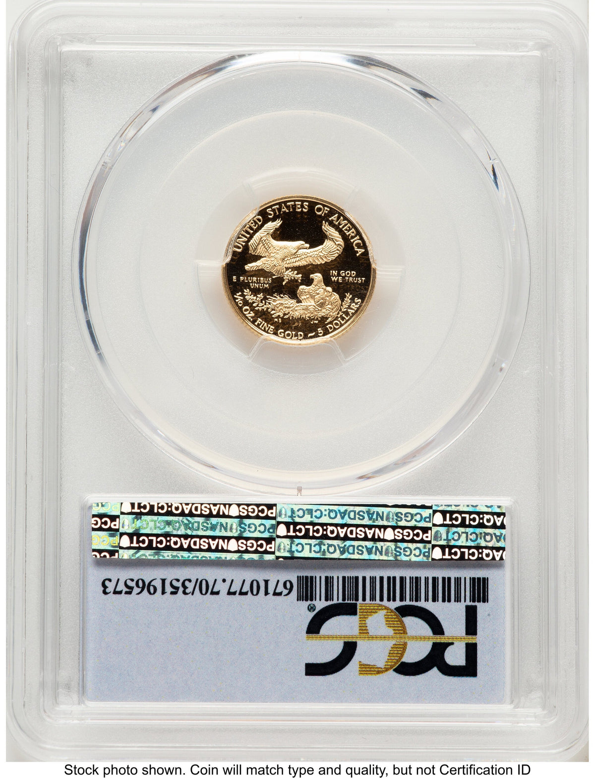 2018-W Proof Gold Eagle 1/10 oz FDI FS Flag PCGS PR70