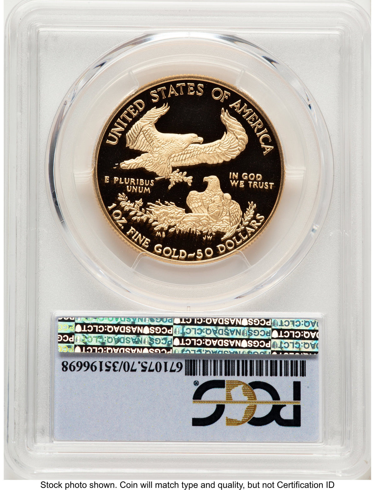 2018-W Proof Gold Eagle 1 oz FDI FS Flag PCGS PR70