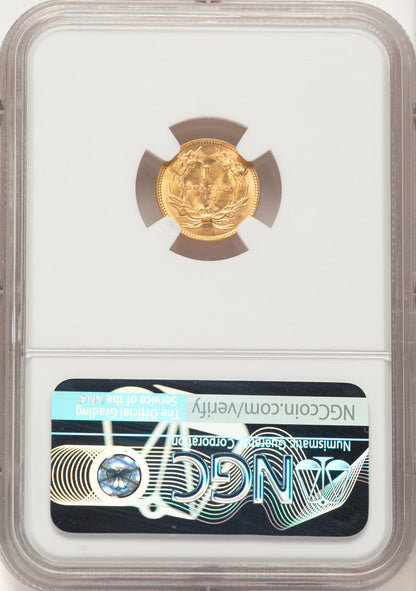 1862 G$1 CAC Gold Dollar NGC MS65