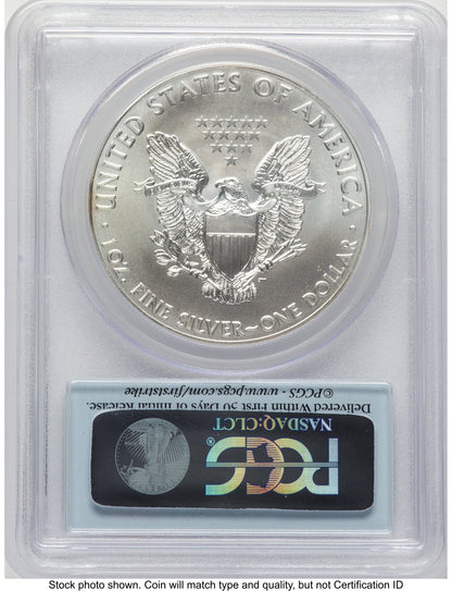 2014 Silver Eagle FS Flag PCGS MS70
