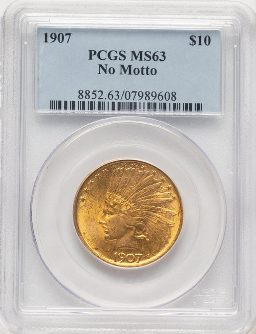 1907 $10 No Motto Indian Eagle PCGS MS63 (507342003)