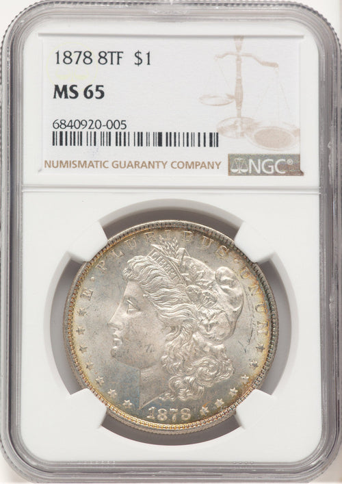 1878 8TF Morgan Dollar NGC MS65 (507439004)