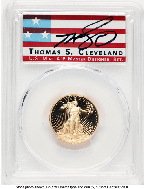 2024-W Proof Gold Eagle 1/4 oz AR Thomas Cleveland Americana PCGS PR70