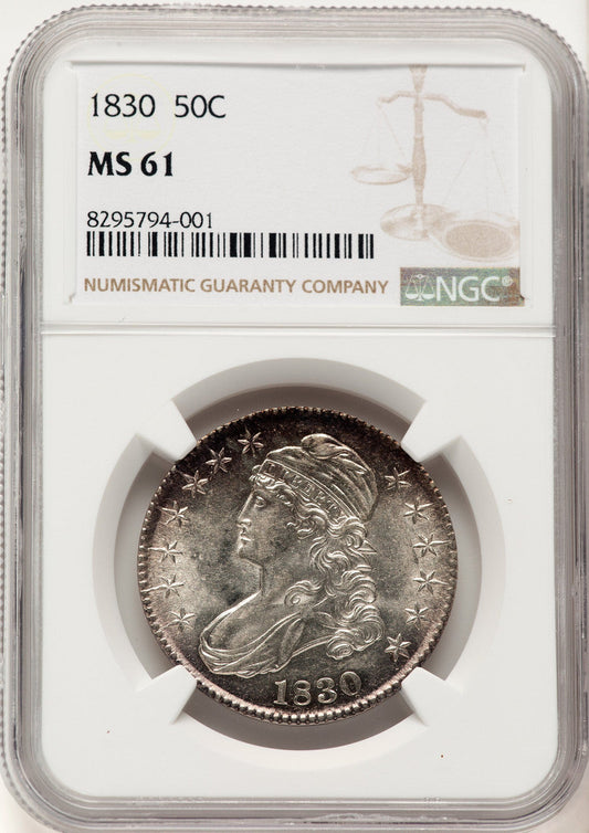 1830 50C Small 0 Bust Half Dollar NGC MS61