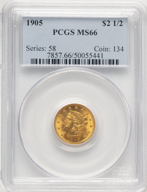 1905 $2.50 Liberty Quarter Eagle PCGS MS66